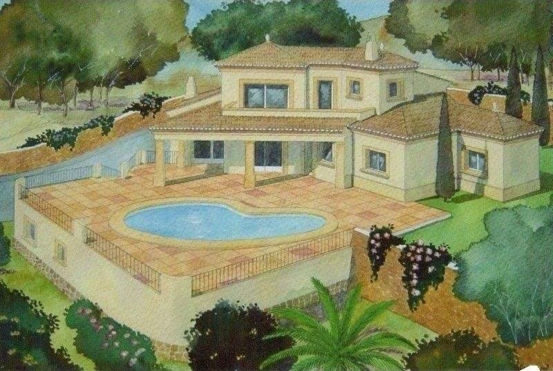 Projet de villa de style méditerranéen à vendre, Moraira, Costa Blanca, Espagne