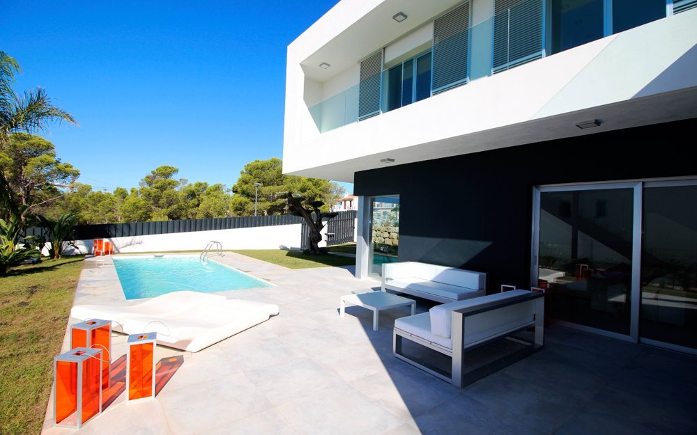 Nieuwe moderne villa te koop, Finestrat, Costa Blanca, uitzicht op zee