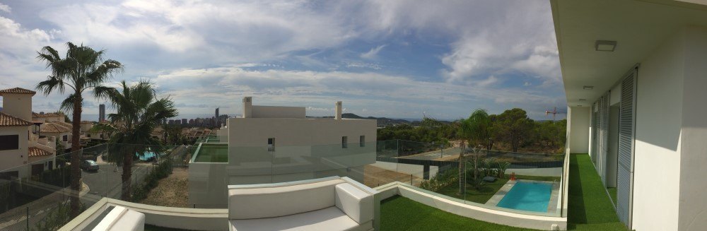 Nieuwe moderne villa te koop, Finestrat, Costa Blanca, uitzicht op zee
