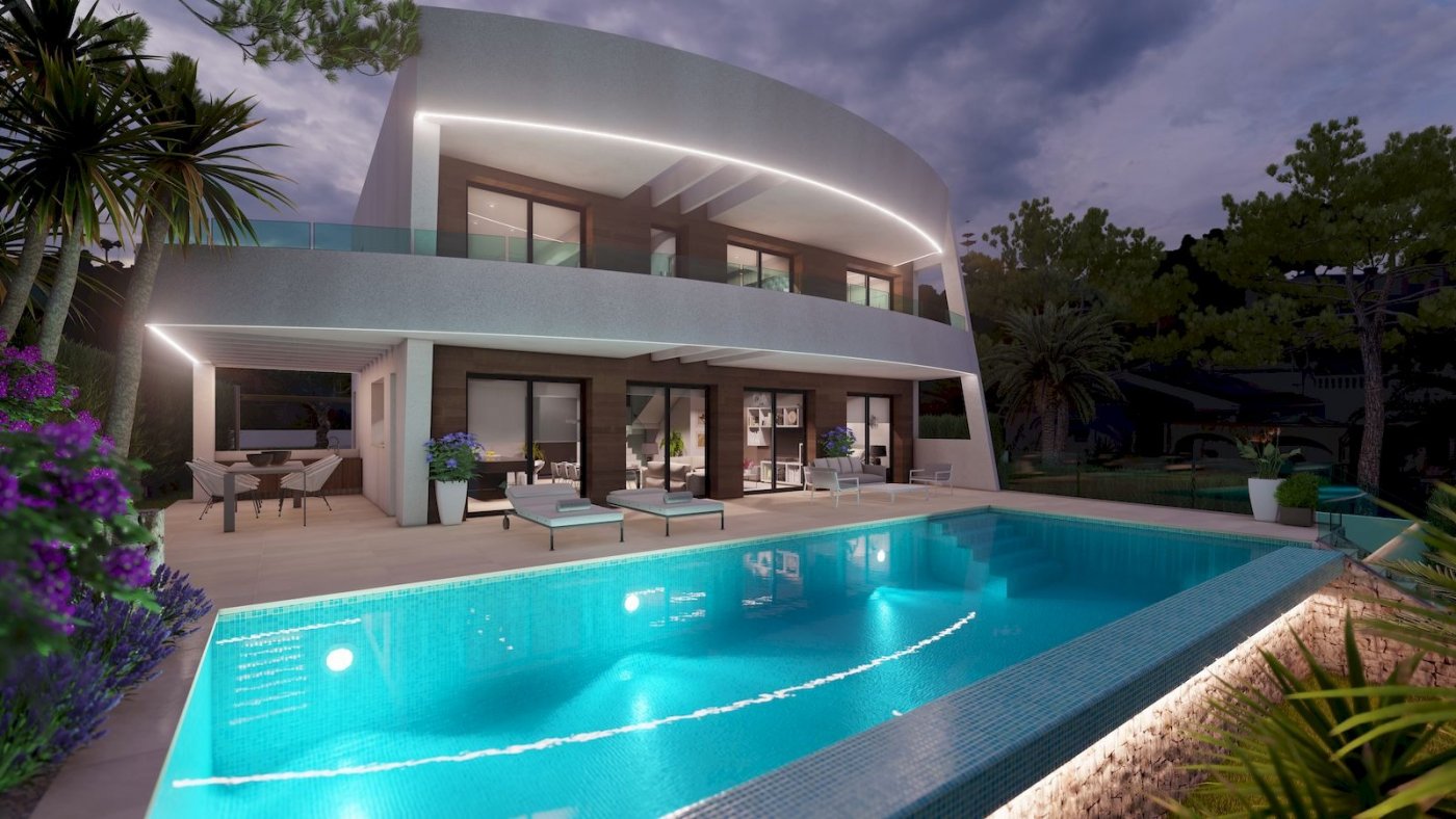 Moderne villa, uitzicht op zee, te koop, Moraira, Costa Blanca, Spanje