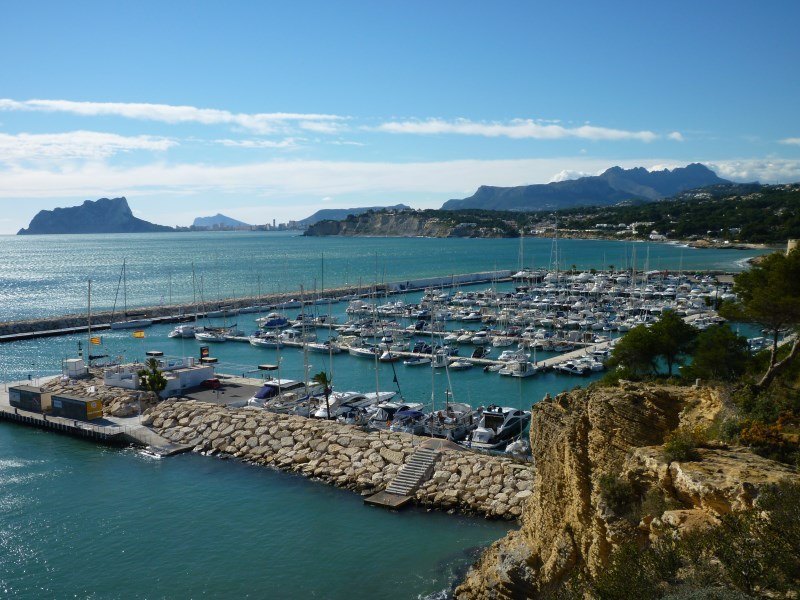 2ème ligne parcelle de mer, à vendre, Moraira, Alicante, vue sur la mer