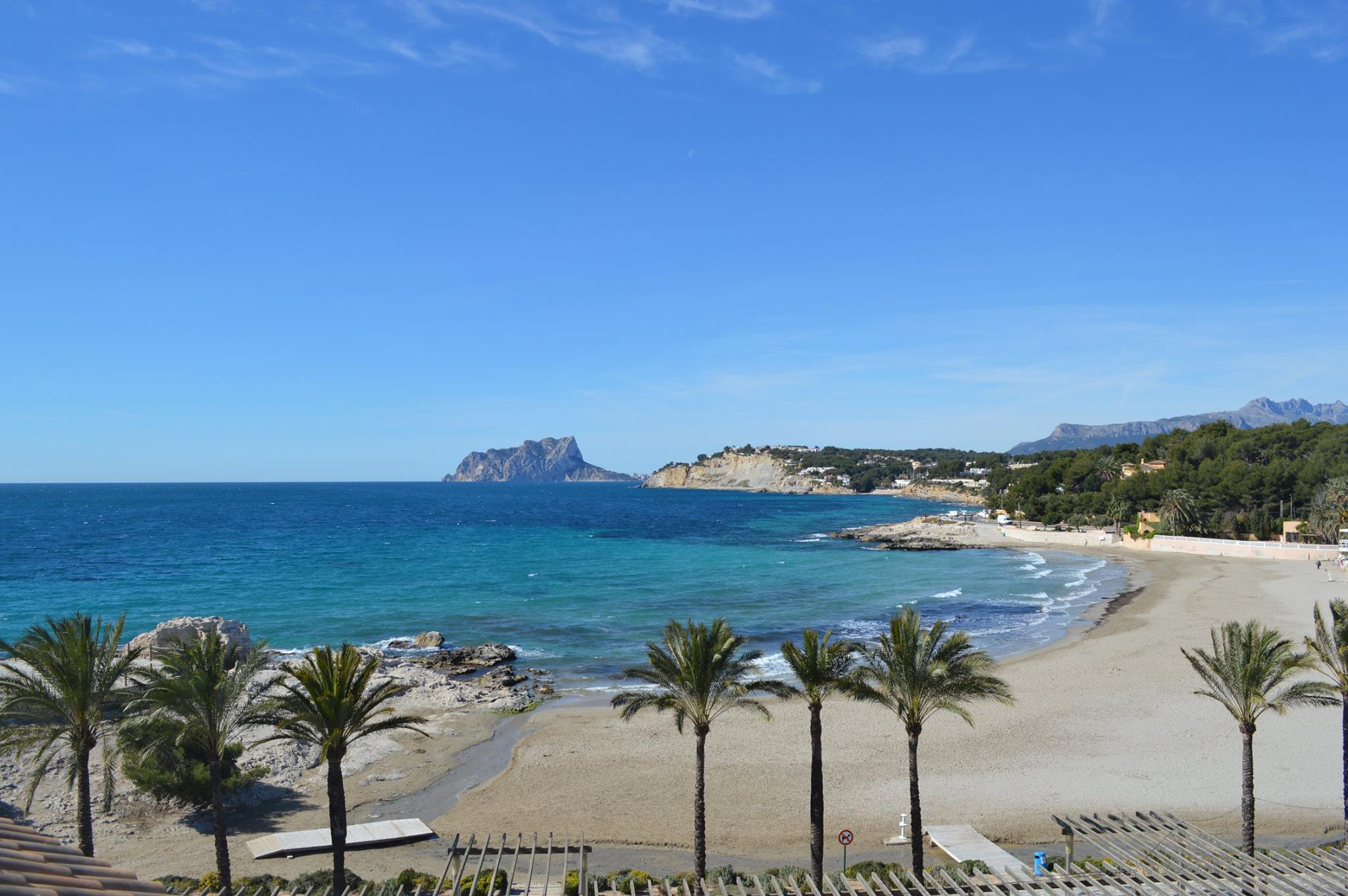2ème ligne parcelle de mer, à vendre, Moraira, Alicante, vue sur la mer