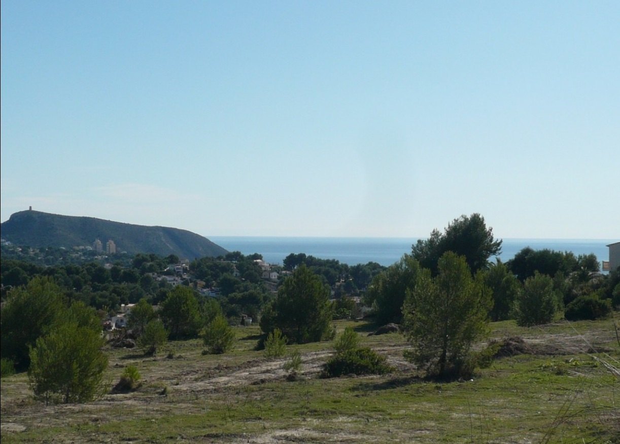 Terrain à vendre à Moraira, Costa Blanca, Espagne, vue sur la mer