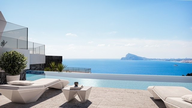 In construction, contemporary villas for sale, Altea, Costa Blanca, sea view