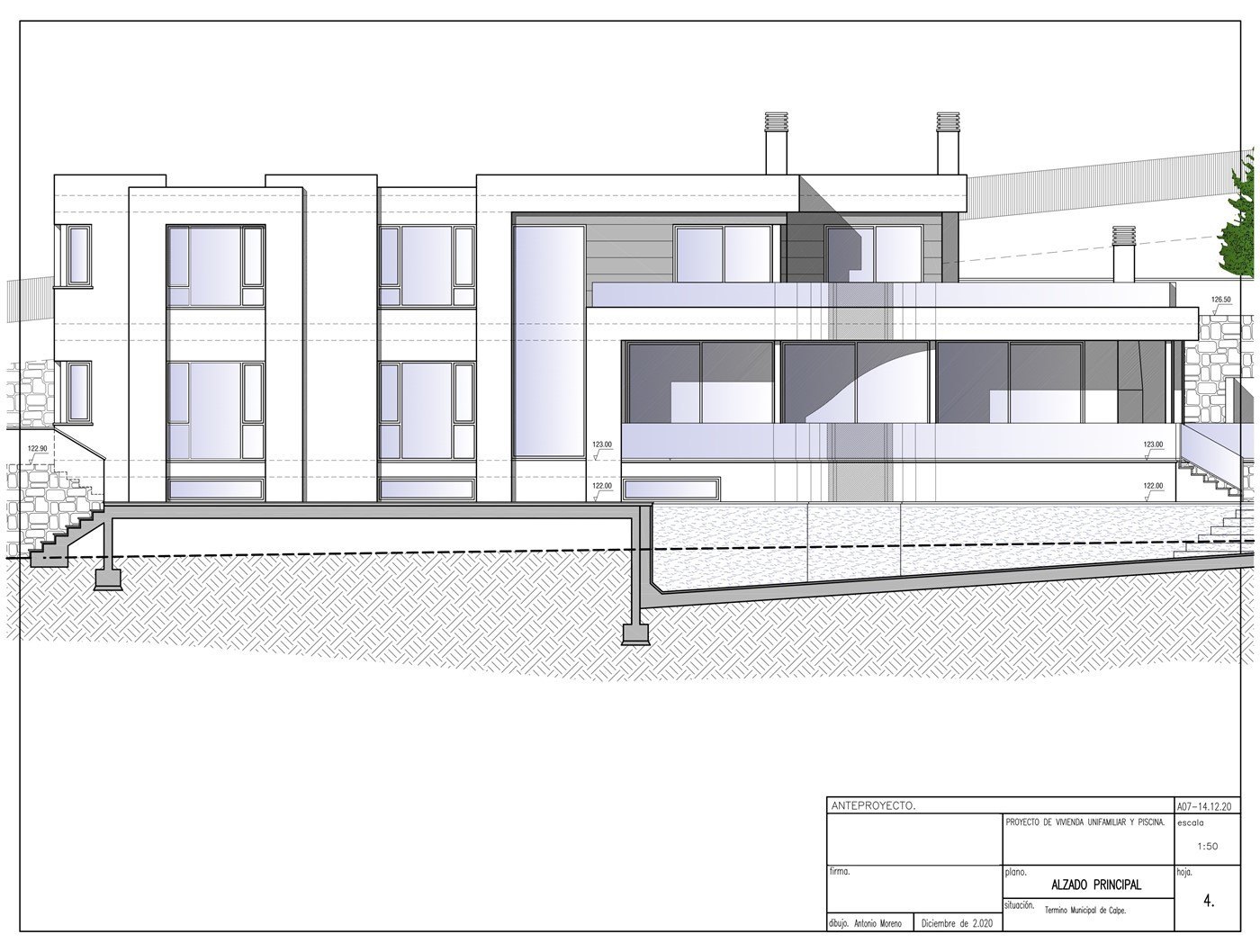 Villa Lujo proyecto, Calpe, Alicante, vista mar