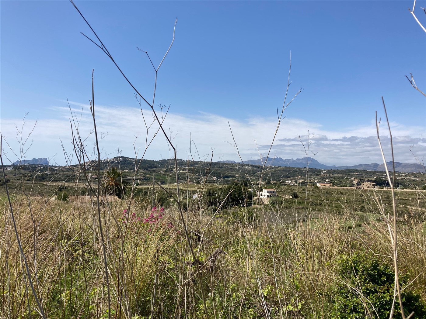 Rustieke grond te koop, Moraira, Costa Blanca, uitzicht op zee