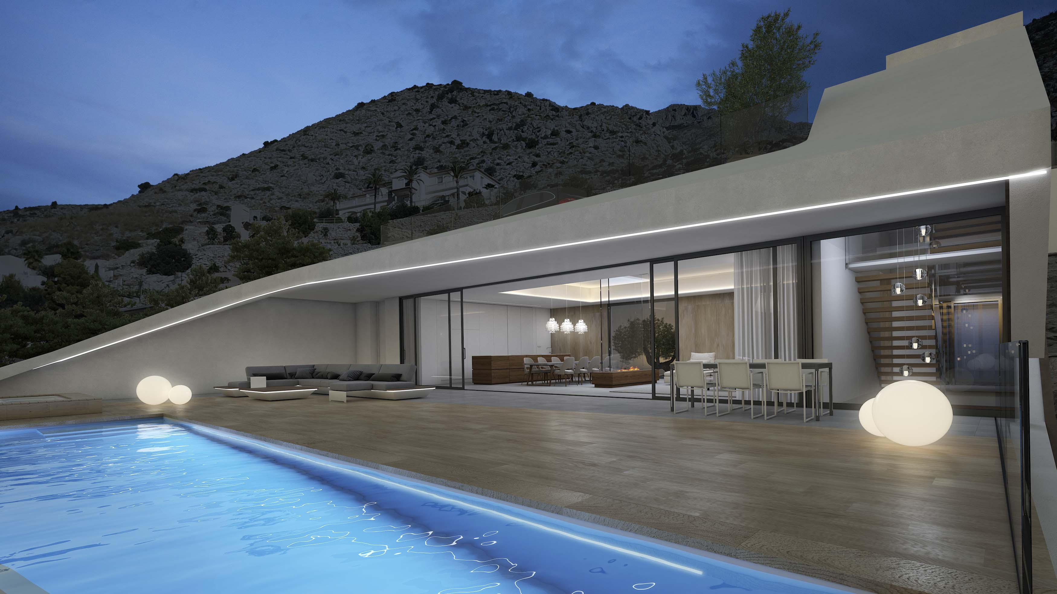 Projet de villa contemporaine, à vendre, Altea, Costa Blanca