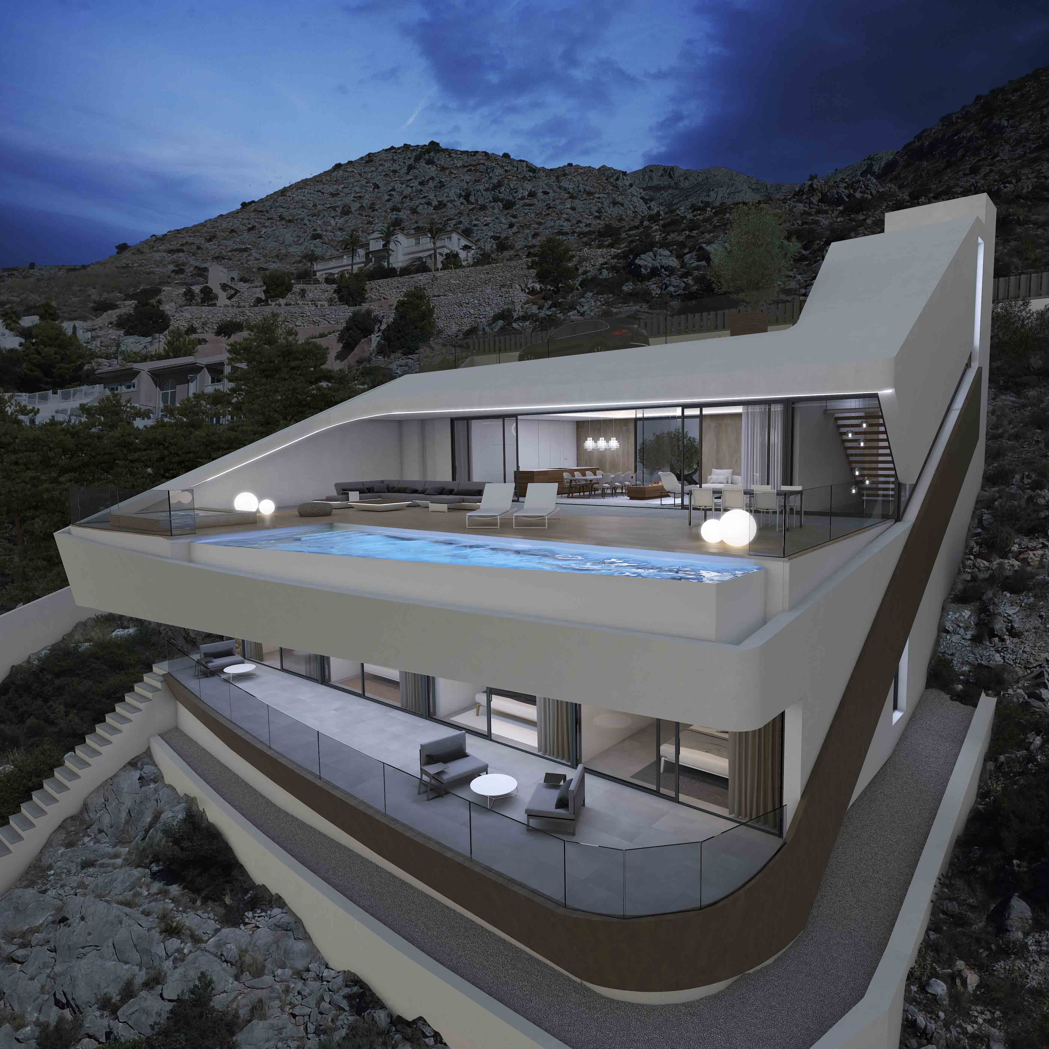 Proyecto de villa contemporánea, en venta, Altea, Costa Blanca