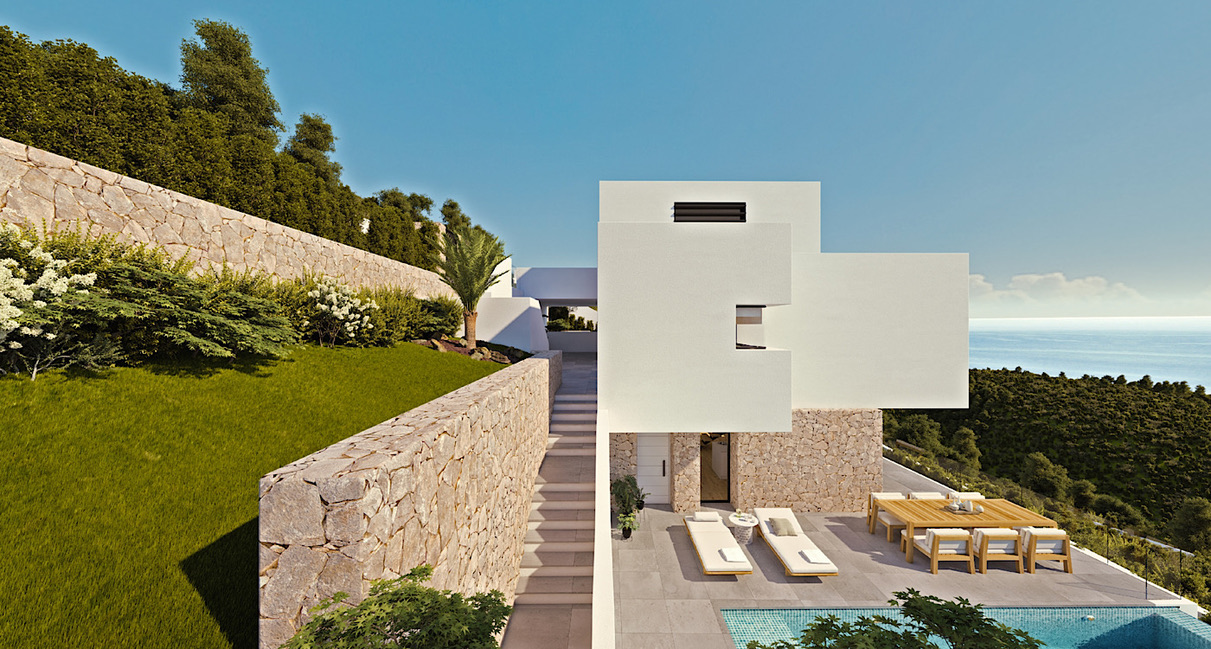 Projet de villa de luxe contemporaine avec vue sur la mer, Altea, Costa Blanca, Espagne